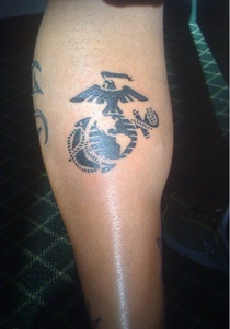 Simple Eagle Globe and Anchor Marine Corps Tattoo