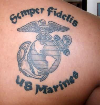 Semper Fidelis Eagle Globe And Anchor Marine Corps Tattoo