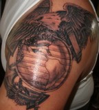 Amazing Tattoo Eagle Globe Anchor Tattoo