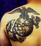 Da Weis Marine Corps Eagle Globe And Anchor Emblem Tattoo