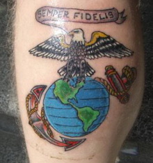 Colored Eagle Globe Anchor Tattoos American Patriotic Spirits