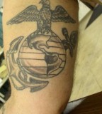 Eagle Globe And Anchor Tattoo Marine Corps on Half Sleeve