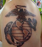 Eagle Globe And Anchor US Marines Emblem Tattoo