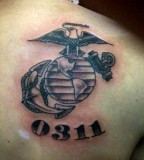 Eagle Globe And Anchor 0311 Tattoo