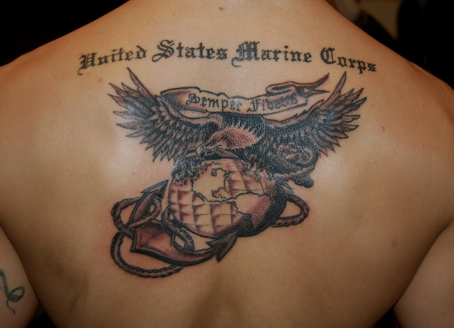 USMC Eagle Globe And Anchor on Back By Hotwheeler