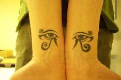 Horus Eye Tattoo Design on Hands