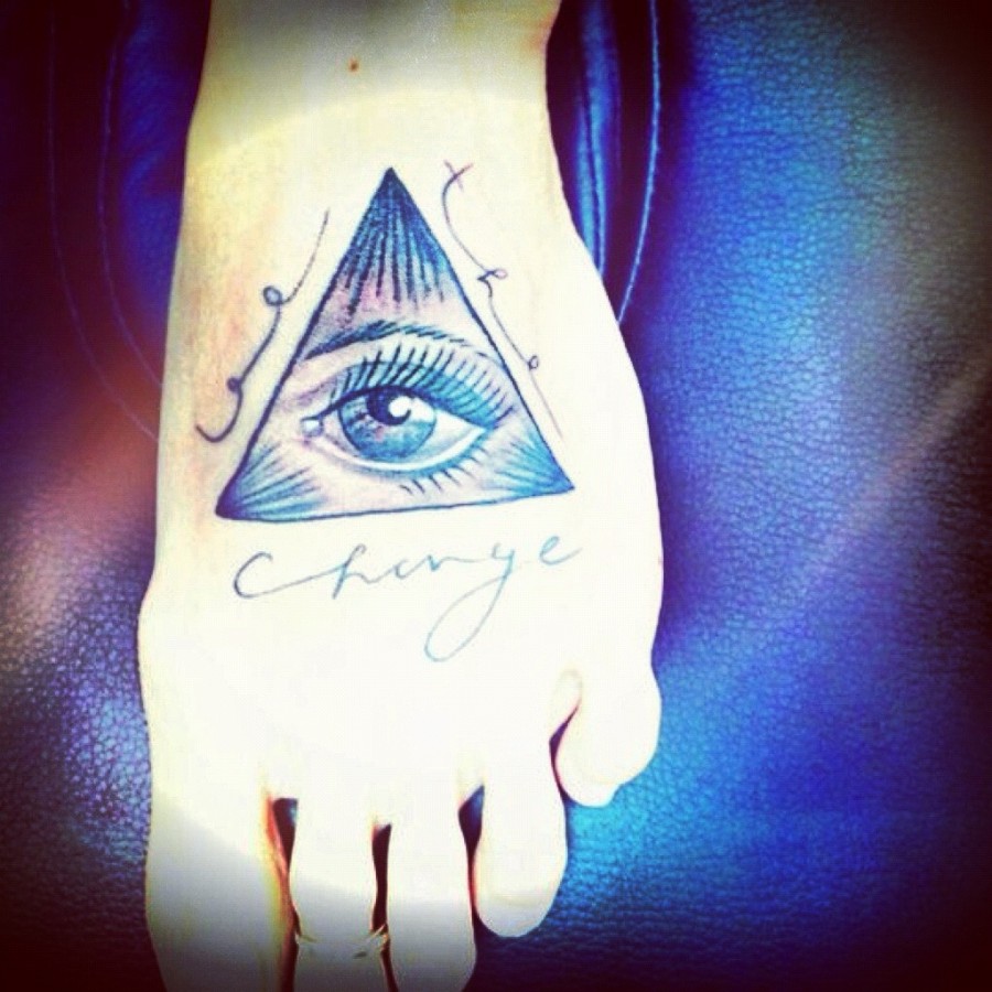 Eye Tattoologist Design on Foot