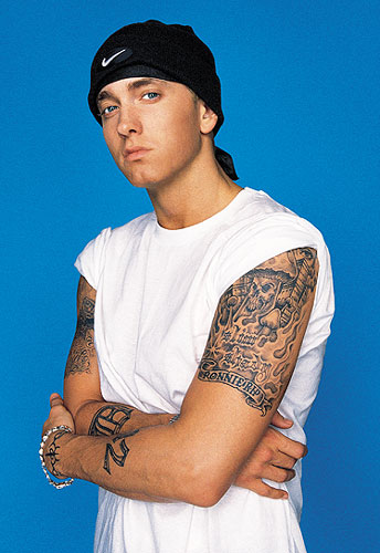 Ronnie R.I.P Tattoo on Eminem’s Upper Left Arm