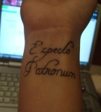 Wrist Minimalist Harry Potter Spell Expecto Patronum Tattoo