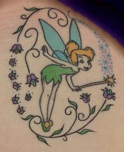 Fairy Cartoon Character Shaped Tattoo Design Pic