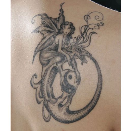 Beautiful Tribal Fairy Tattoo Design Picture