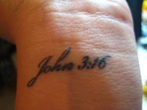 Bible Verse “John 3:16” Wrist Tattoos Ideas