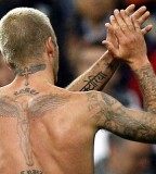 David Beckham's Tattoos Biblical / Angel Tattoo Design