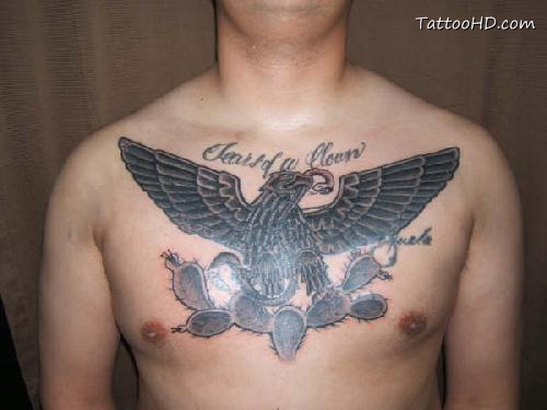 Latin Words Tattoos With Eagle