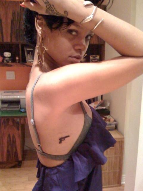 Fat Girl with Cute Gun Tattoos