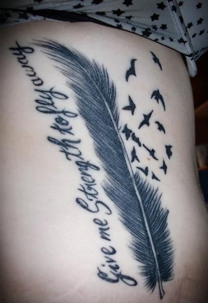 Stylish Feather And Bird Tattoo Inspiration