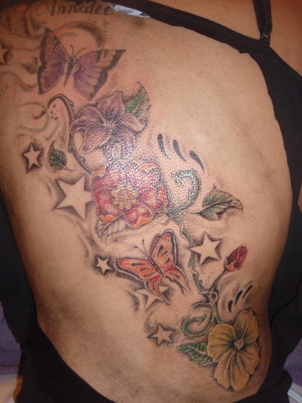 Butterfly Flowers And Stars Photos From Slik Rik Inkaholik Tattoos