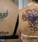 Cover Up Flowers Stars Color By 2face Tattoo