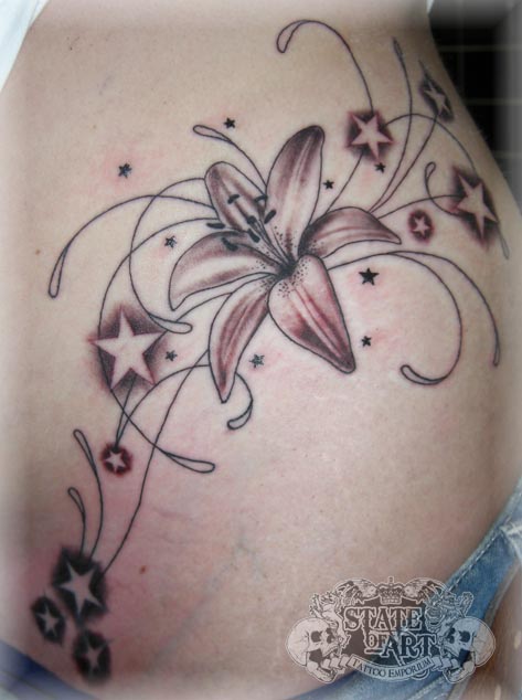 Flowers And Stars By Stateofarttattoo On Deviantart