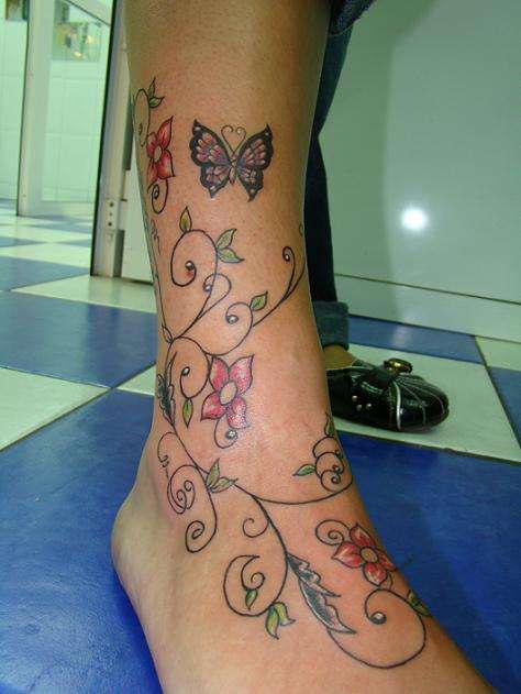 Lilly Tattoo On Foot For Girl