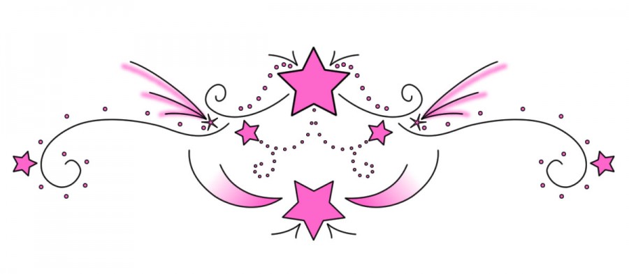 Pink Star Swirl Tattoo  Sketch