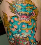 Green Foo Dog Tattoo Picture