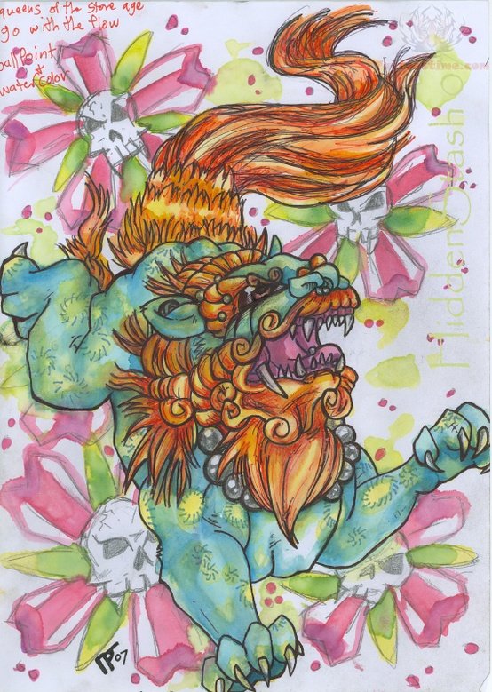 Angry Foo Dog Tattoos Designs