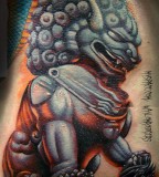 3D Foo Dog Tattoo Design 