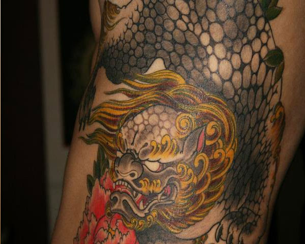 Magnificent Foo Dog Tattoo Designs