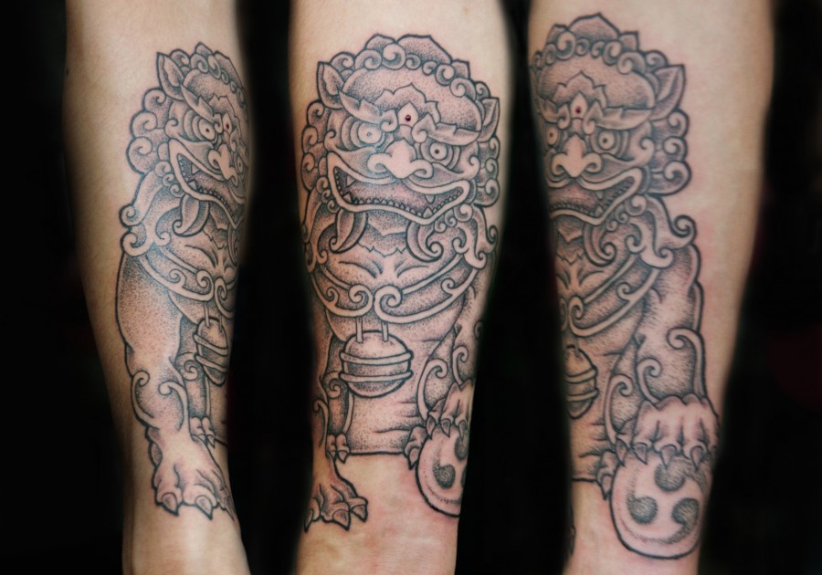 Foo Dog Chinese Guardian Lion Tattoo