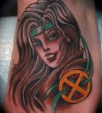 Wonder Women Tattoo Design on Foot for Men