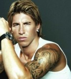 Football Sergio Ramos Upper Arm Tattoo Design Idea