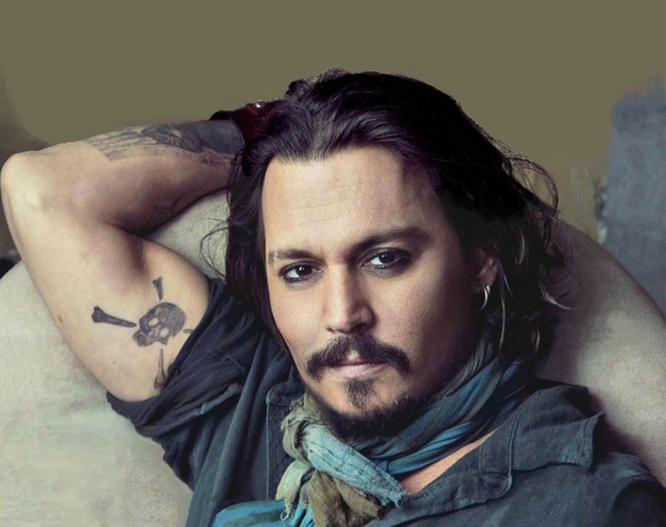 Johnny Depp Tattoo Design for Men