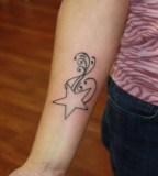 Cute Star Art Forearm Tattoos - Tattoo For Girls