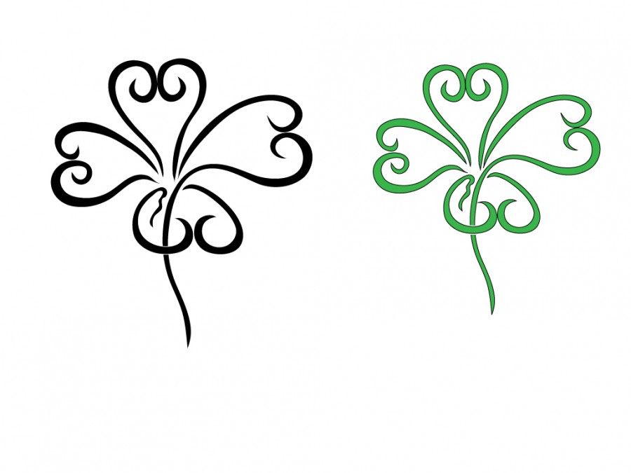 Four Leaf Clover Art Design