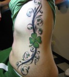 Amazing Full Set Four Leaf Clover Tattoo