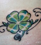 Four Leaf Cute Clover Tattoo