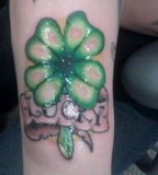 Four Leaf Clover Lucky Tattoo