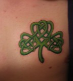 Unique Four Leaf Clover Tattoo Design