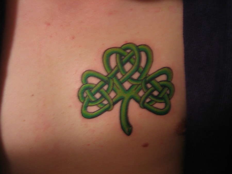 Unique Four Leaf Clover Tattoo Design