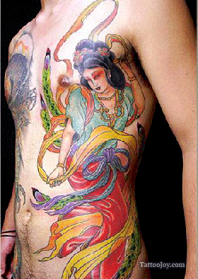 Large Geisha Tattoo