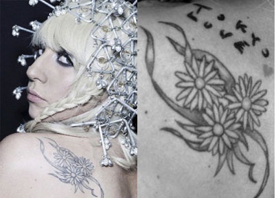 Lady Gagas Body Tattoos With Meanings