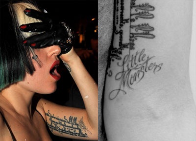 Lady Gagas Body Tattoos With Meanings