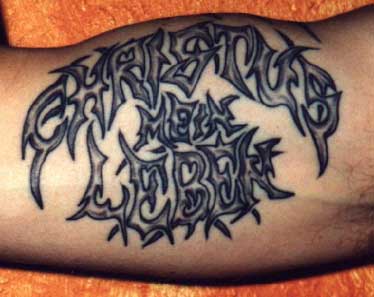 Cool Tattoo Lettering Tribal Design