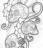 Sugar Skull Tattoo Design Ideas