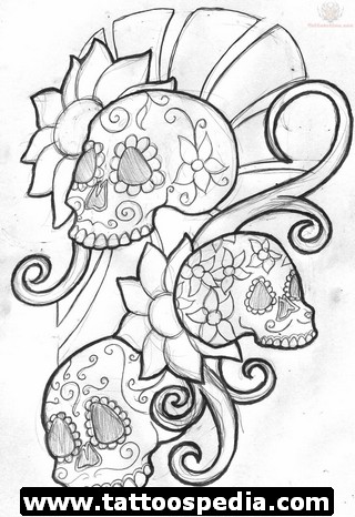 Sugar Skull Tattoo Design Ideas