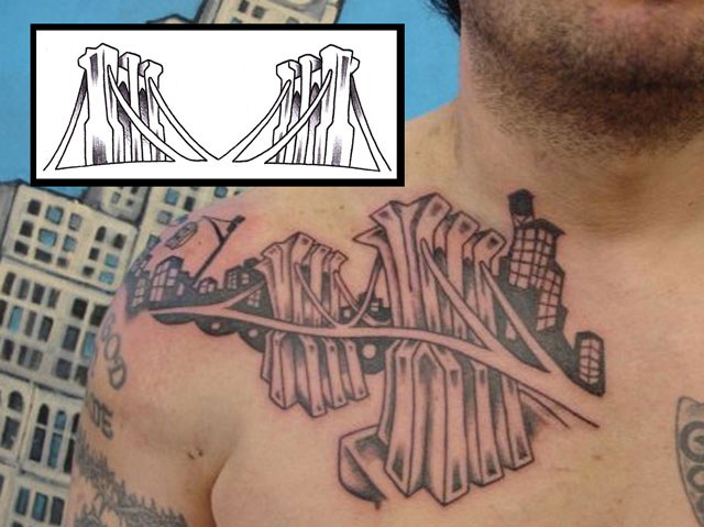 Cool Brooklyn Bridge Images Tattoo
