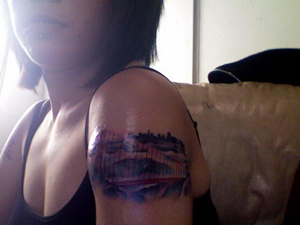 Golden Gate Bridge Tattoo By Alex Werder