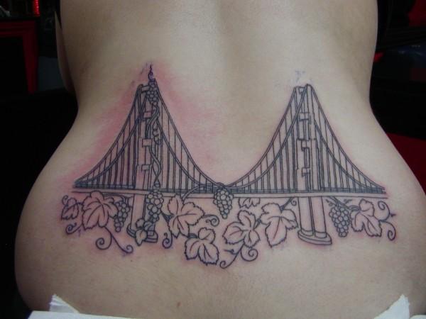 Outline Of The Golden Gate Bridge Image Tattoos