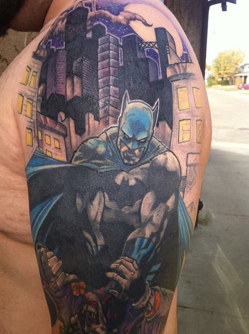 Batman Sleeve Tattoo Designs Ideas for Men and Women